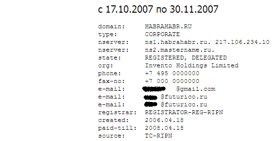 Блог компании REG.RU / История Whois или как мы отWhoisили Хабр: )