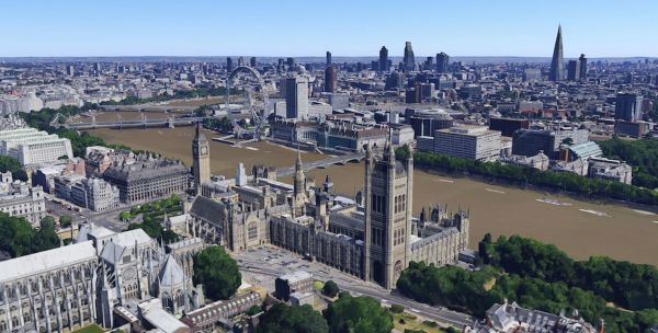 Лондон теперь доступен в 3D на Google Maps