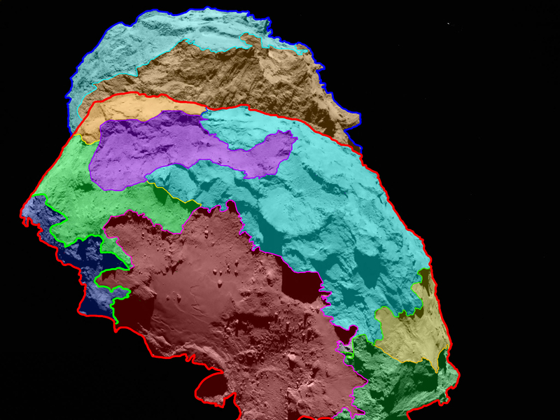 Ученые построили карту кометы Чурюмова Герасименко на основе изображений высокой четкости