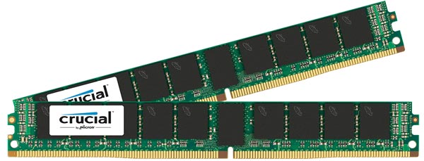 Поставки модулей памяти DDR4 Crucial LRDIMM и VLP RDIMM уже начались