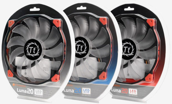 Каждая модель серии Thermaltake Luna выпускается в трех вариантах: с синей, красной и белой подсветкой