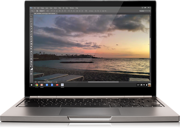 Adobe представила стриминговую версию Photoshop для ChromeOS