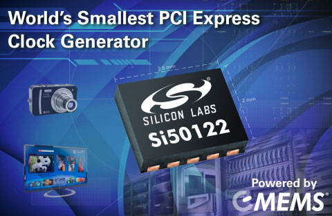 Генератор Si50122 предназначен для устройств потребительской электроники 