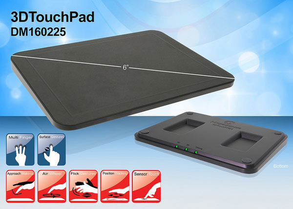 Панель Microchip 3DTouchPad (индекс по каталогу DM160225) уже доступна для заказа