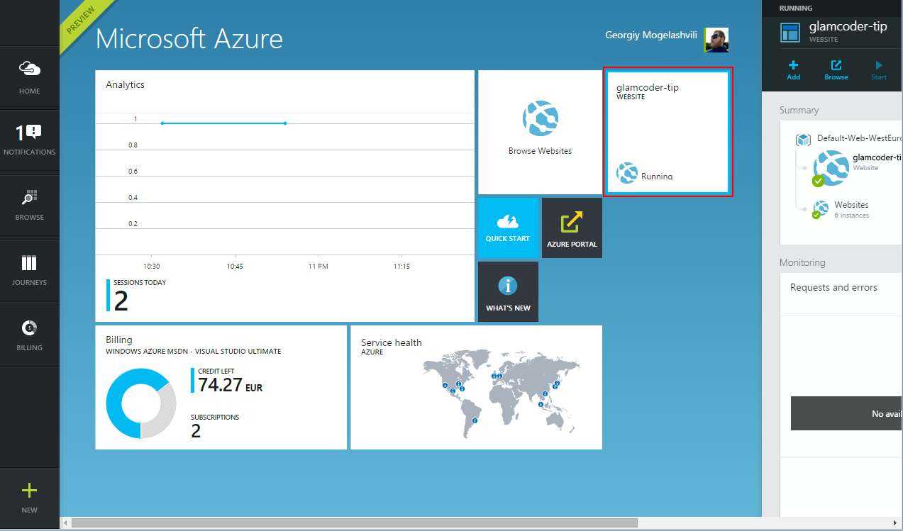 Azure Website Testing in Production