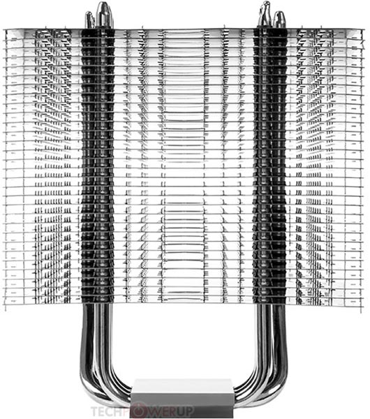 Радиатор, шесть тепловых трубок диаметром 6 мм и крепление Thermalright HR-02 Macho Zero покрыты черным никелем