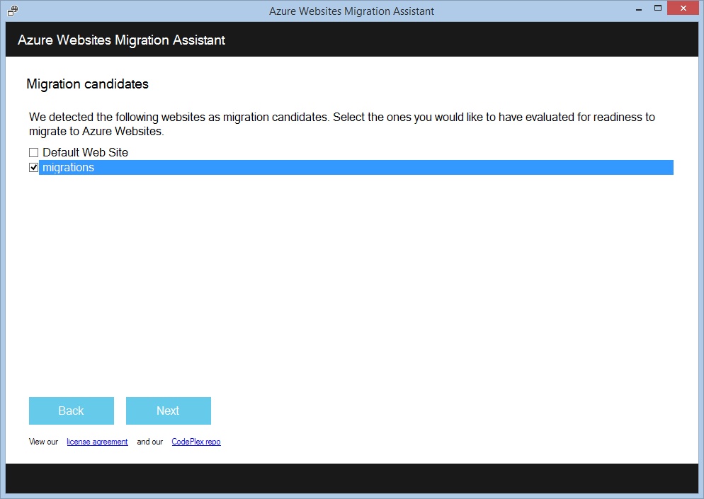 Миграция сайтов в облако вместе с Azure Websites Migration Assistant