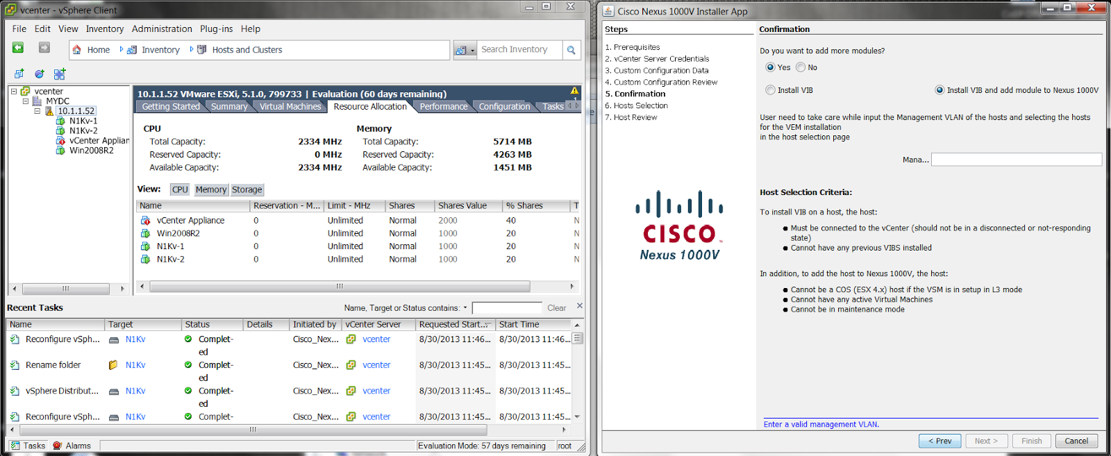 Установка Cisco Nexus 1000v в VMware vSphere 5.x - 8