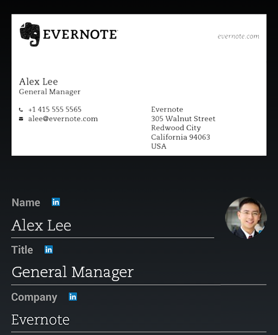 В Evernote для Android появилось сканирование визиток - 2
