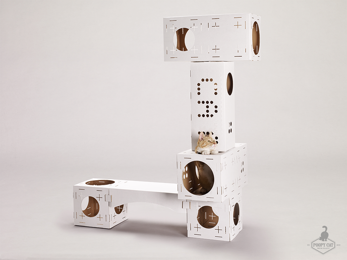 Европейская компания предлагает картонные домики-конструкторы для кошек - 2