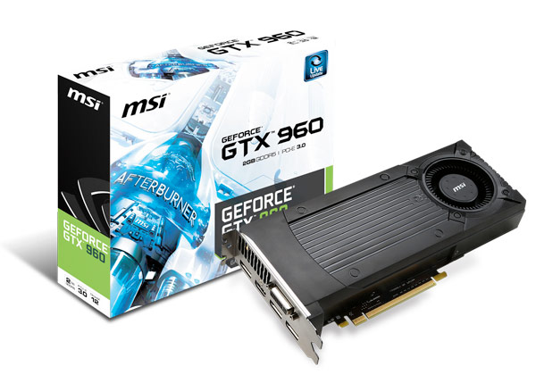 MSI представила четыре варианта 3D-карты GeForce GTX 960