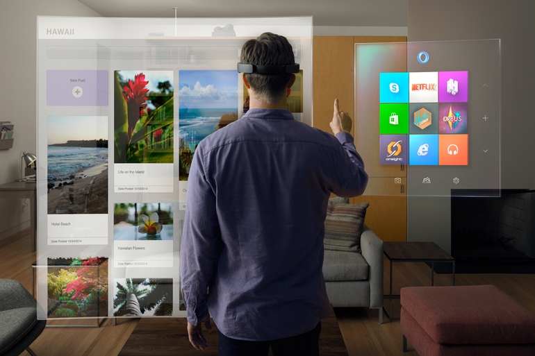 Microsoft представила очки дополненной реальности HoloLens - 4
