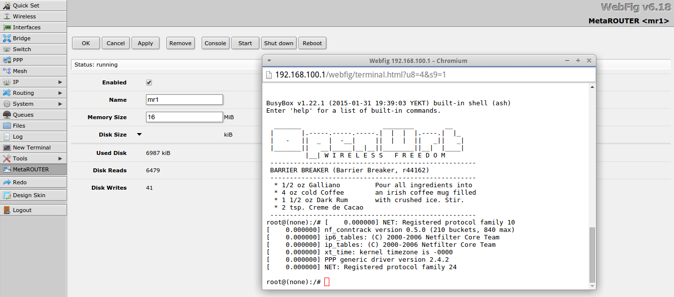 Запуск OpenWRT 14.07 на Mikrotik и пример сборки Аsterisk c дополнительным модулем - 5