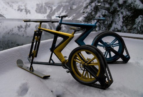 Sno Bike — велосипед, способный ездить по снегу