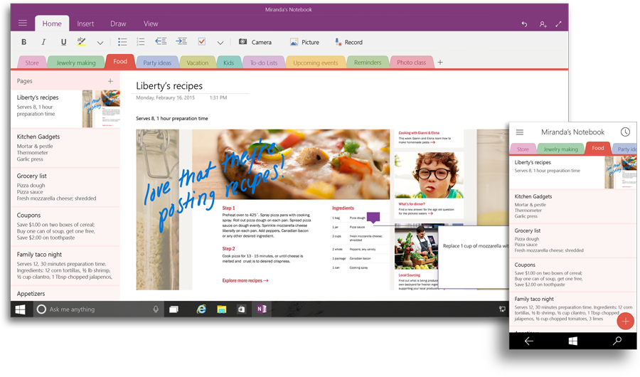 OneNote for Windows 10