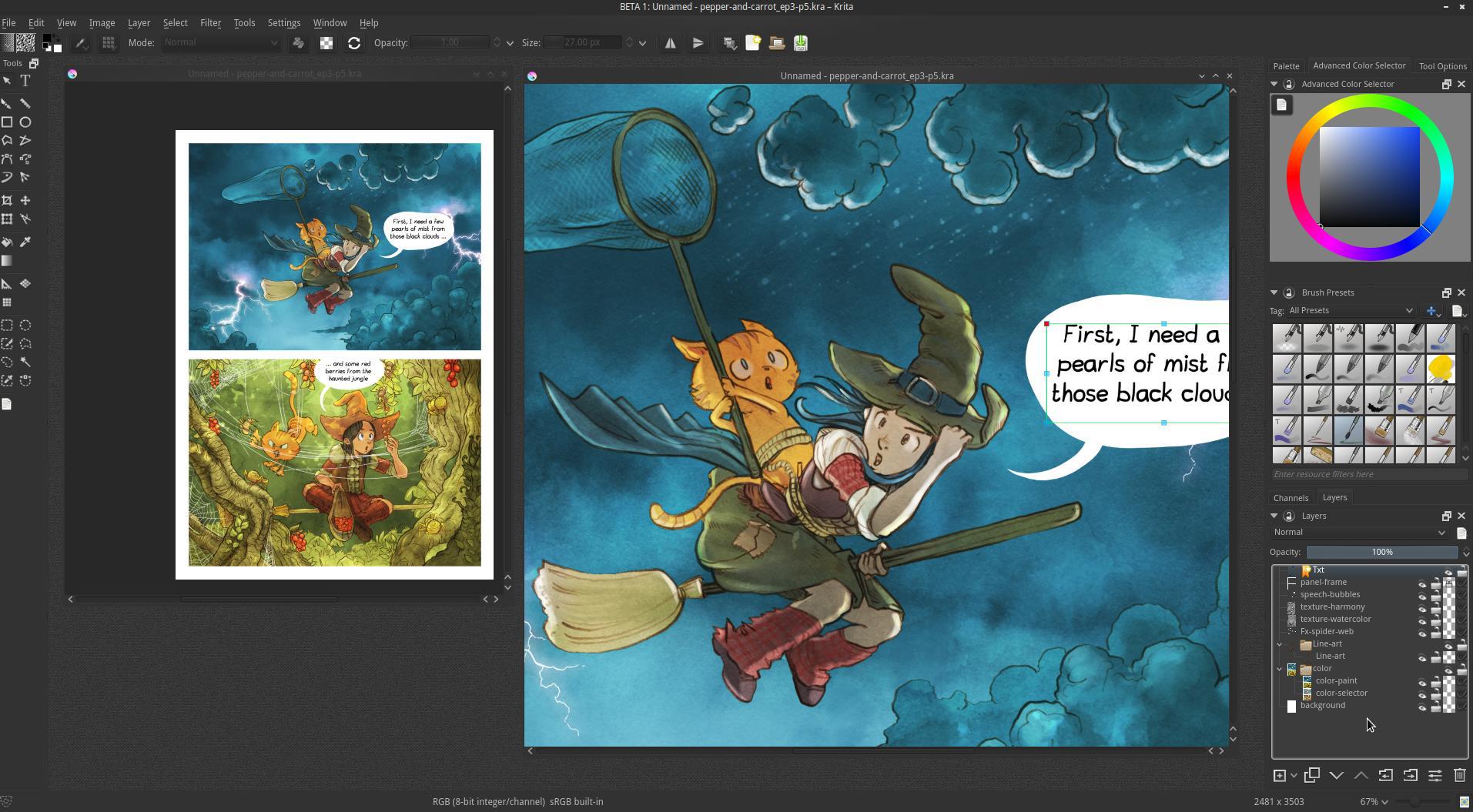 Krita 2.9: релиз, осуществленный благодаря Kickstarter - 2