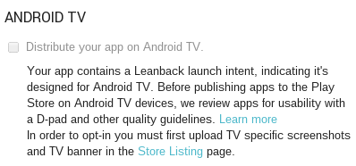 Портирование Android-приложения под Android TV и Nexus Player - 4