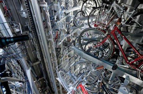 В Японии «роботизировали» подземную велосипедную парковку