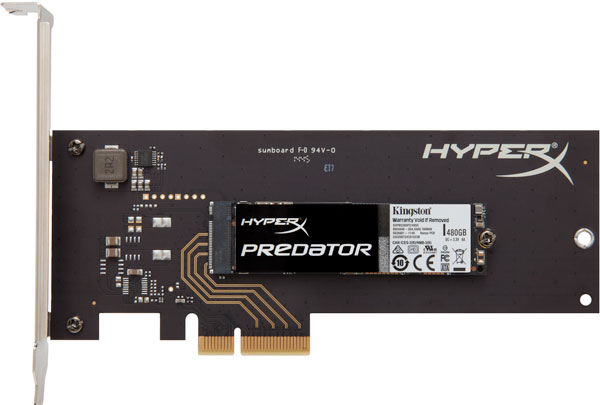 Цены на SSD Kingston HyperX Predator с интерфейсом PCIe стартуют с отметки $230 за модель объемом 240 ГБ