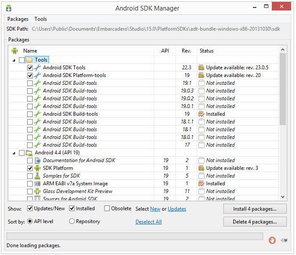 Как настроить Android и RAD Studio XE7 - 6 Как настроить Android и RAD Studio XE7 - 6