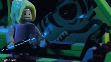 Отец и дочь пересняли часть сцен из фильма «Парк Юрского Периода» в стиле LEGO - 1