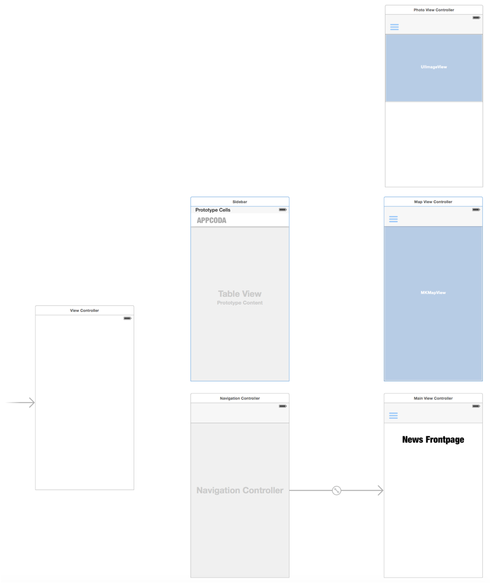 Добавляем панель бокового меню в свое iOS-приложение - 3
