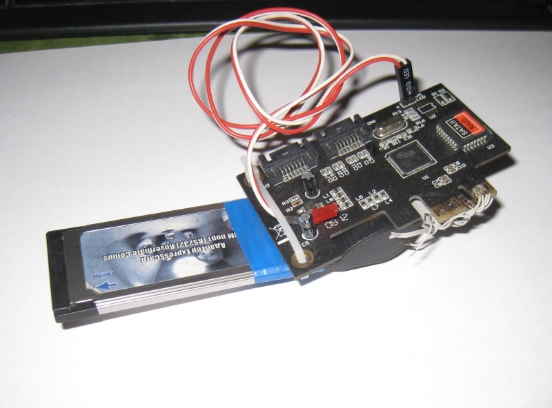 Самодельный NAS из нетбука с переделанным PCI express SATA контроллером под ExpressCard-34 - 6