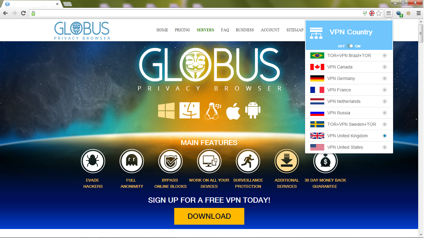 Globus: браузер для параноиков собирает деньги на IndieGoGo - 1