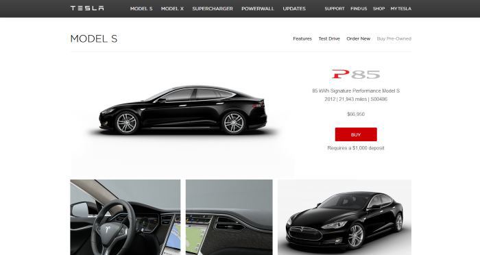 Tesla запустила продажу подержанных электрокаров через Интернет - 2