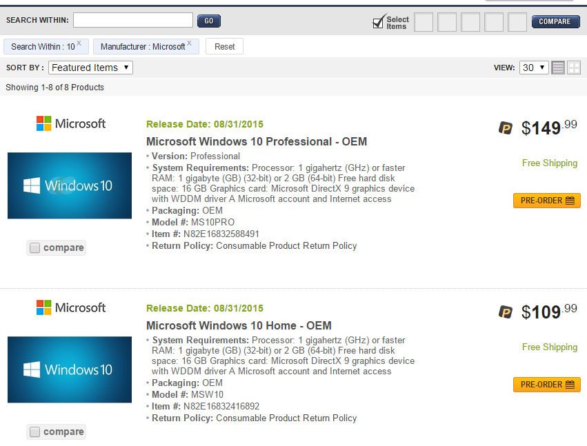 Оглашены цены на Windows 10 (неофициально) - 1