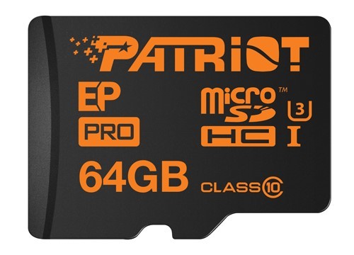 По словам производителя, карты памяти Patriot Memory EP Pro microSDHC/SDXC подходят для записи видео 4К