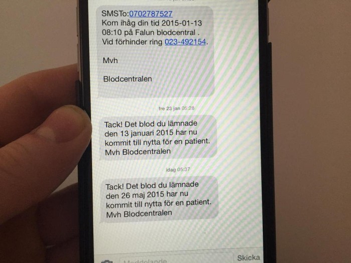 Доноры в Швеции получают SMS, когда их кровь кому-то помогла - 2