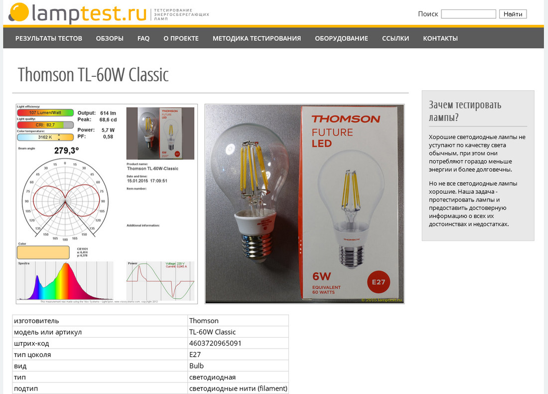 LampTest.ru — тестирование светодиодных ламп - 9