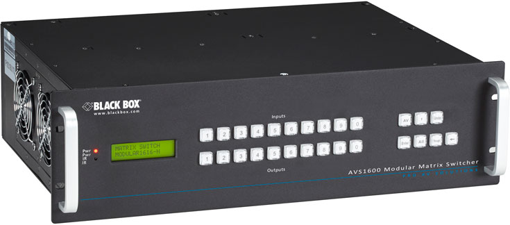 Модель AVS800 имеет максимальную конфигурацию 8 x 8 (четыре модуля), AVS1600 — 16 x 16 (восемь модулей)