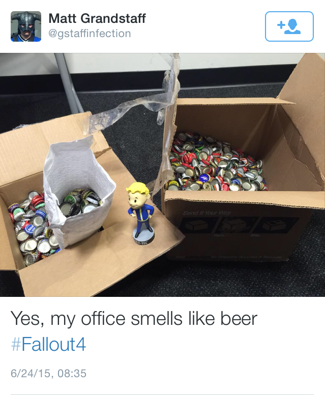 Поклонник Fallout получит от Bethesda игру Fallout 4 за свои крышечки от бутылок - 1