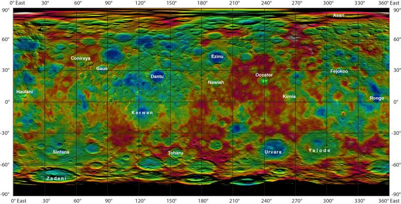 NASA опубликовало карту Цереры - 2