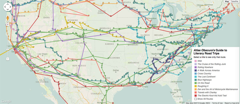 Интерактивная карта показывает путешествия литературных персонажей по США - 1