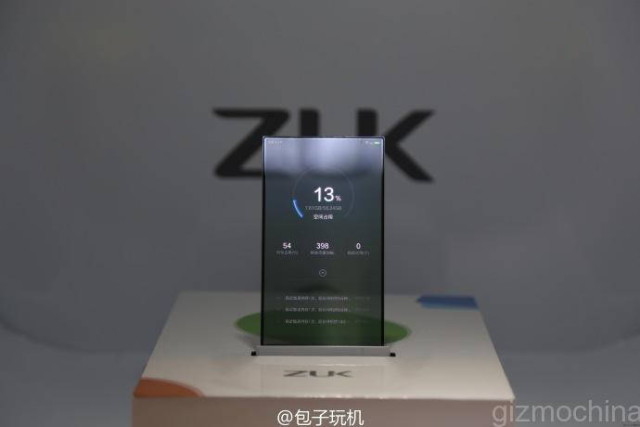 Zuk показала прототип смартфона с прозрачным экраном