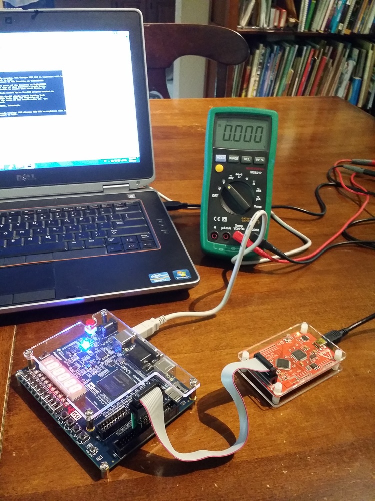 Рекомендуемое соединение пробы BusBlaster с FPGA  платой Terasic DE0-CV