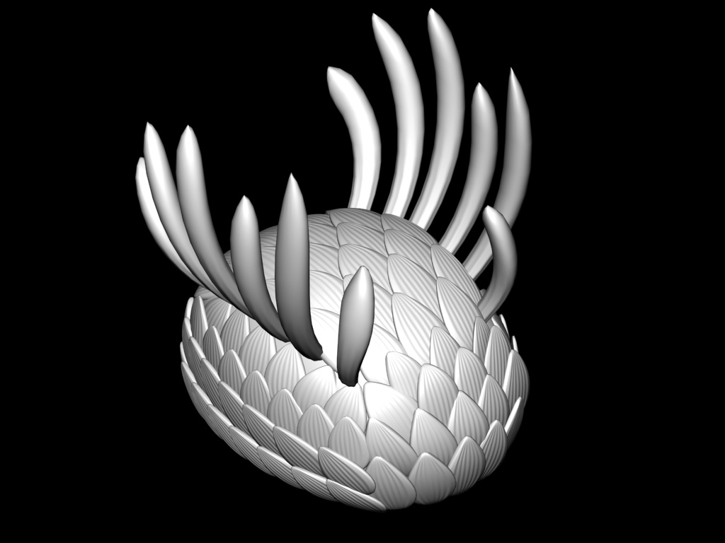 Реконструкция Wiwaxia sp., выполненная 3-D моделлером Е.Ю.Махневым.