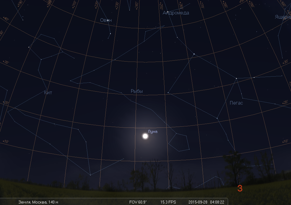 Полное лунное затмение ранним утром 28 сентября - 3