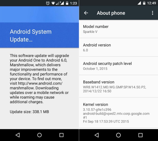 Даже самые примитивные смартфоны Android One получают обновление до Android 6.0