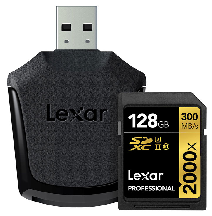 Карта памяти Lexar Professional 2000x SDXC UHS-II объемом 128 ГБ стоит $290
