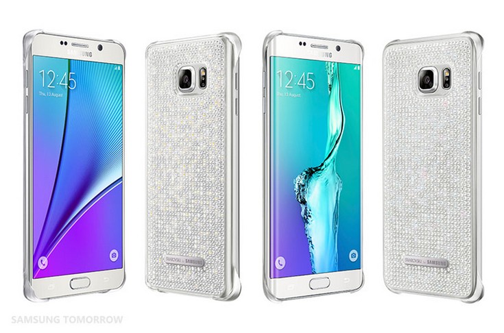 Новые чехлы для смартфонов Samsung Galaxy S6 edge+ и Galaxy Note5 выполнены Montblanc и Сваровски