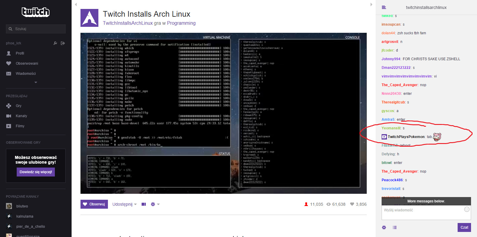 Неделя установки Arch Linux на Twitch - 2