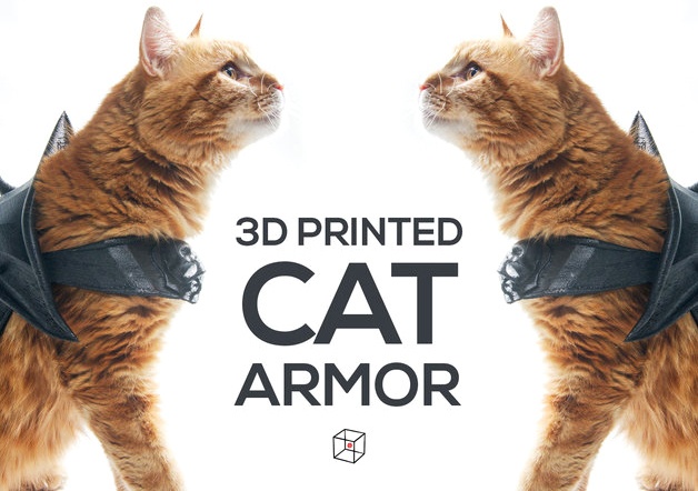 Эффектная броня для кота, созданная на 3D-принтере - 1