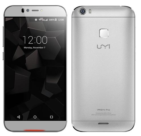 Габариты смартфона UMI Iron Pro равны 152,3 x 76,5 x 7,9 мм