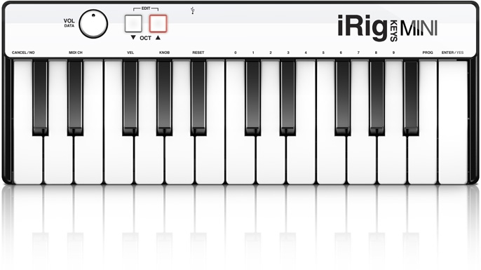 Компания IK Multimedia представила MIDI-клавиатуру iRig Keys mini