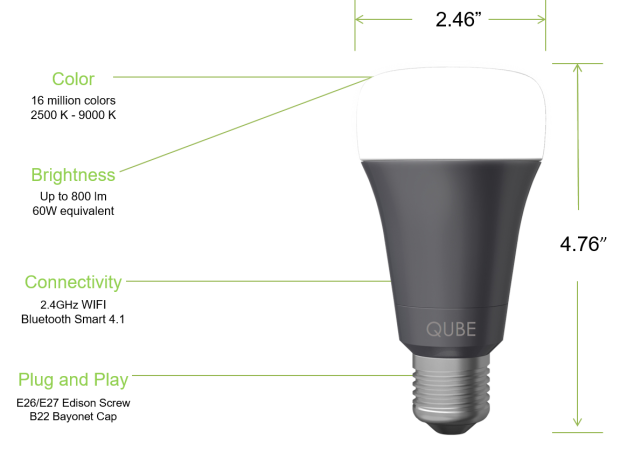 Qube — лампа, которая оповещает о входящих и синхронизируется с Fitbit, за $19 на Indiegogo - 1