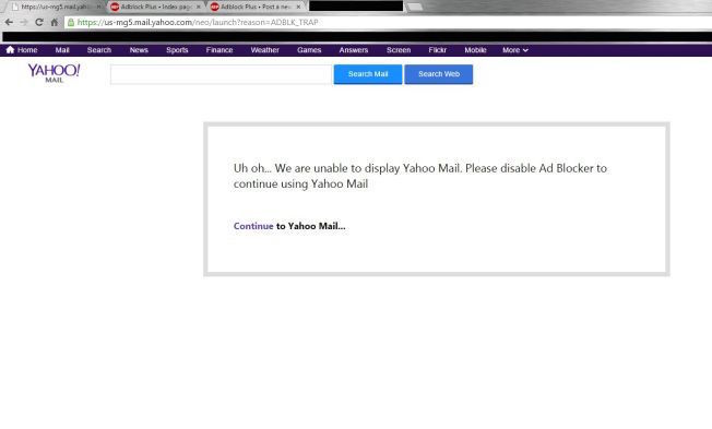 Почта Yahoo Mail забанила часть пользователей AdBlock - 1